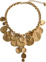 Mango Coin Waterfall Necklace In Gold