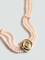 Mango Spiral Bead Necklace Gold