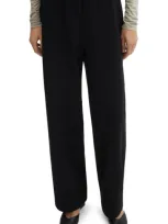 Mango Straight Leg Knit Pants In Black