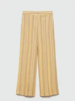 Mango Pantalon In Jaune Pastel