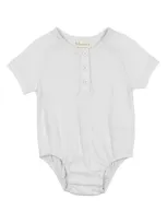 Maniere Babies' Gauze Bodysuit In White