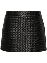 Manokhi Interwoven Mini Skirt In Black