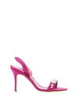 Manolo Blahnik Lamisan Fabio Satin 090 Sandal In Multicolor