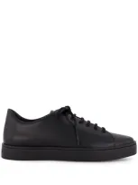 Manolo Blahnik Leather Trainers In Black