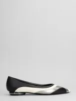 Marc Ellis Ballet Flats In White Suede And Leather