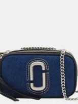 Marc Jacobs Blue Denim Cotton The Snapshot Shoulder Bag In Dark Wash