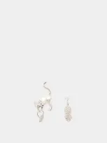 Marc Jacobs Catmouse Large Earrings In Silver