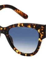 Marc Jacobs 53mm Cat Eye Sunglasses In Havana/ Blue Shaded