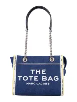 Marc Jacobs The Denim Chain Small Tote Bag In Dark Wash