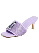 Marc Jacobs Women's 65mm The Rhinestone J Marc Heeled Sandal In Wisteria