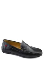 Marc Joseph New York Hamilton Penny Strap Driving Loafer In Black Napa