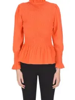 Maria De La Orden Aleria Blouse In Orange