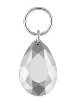 Maria Tash Faceted Pear Single Charm In White