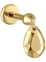 Maria Tash Faceted Pear Threaded Charm Earring In Gold