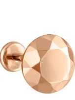 Maria Tash Faceted Round Threaded Stud Earring In Rose Gold