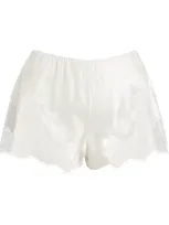 Marjolaine Silk Lace-trim Baccarat Shorts In Ivory