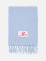 Marni Brusched Alpaca Scarf In Blue