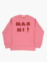 Marni Cotton Crew-neck Sweatshirt In Pink