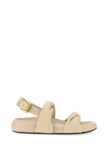 Marni Leather Sandal In Ivory