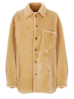 Marni Reversible Shearling Jacket In Brown