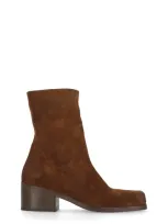 Marsèll Suede Leather Ankle Boots In Brown