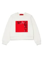 Max & Co Kids' Logo-print Cotton Sweatshirt In White