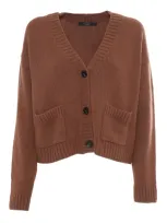 Max Mara Arad Tobacco Cardigan In Brown