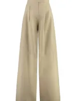 Max Mara Avoriaz Wide Leg Trousers In Brown