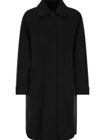 Max Mara Baruffa - Oversize Cashmere Chemise Coat In Black