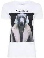 Max Mara Cipria Dog-print T-shirt In White