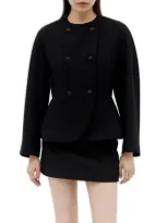 Max Mara Doublebreasted Longsleeved Jacket In Black