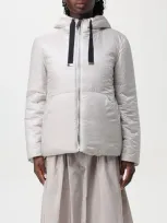 Max Mara Zip-up Drawstring Jacket In Weiss