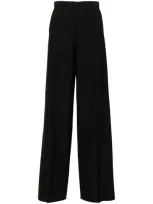 Max Mara Black Wool Wide-leg Trousers