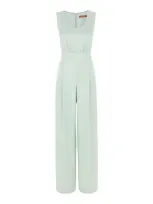 Max Mara Mint Green Acetate Blend Jumpsuit