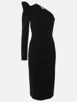 Max Mara One-shoulder Jersey Dress In Black