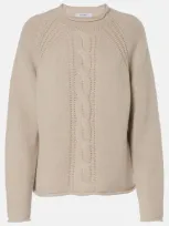 Max Mara Pico Cashmere Knit Sweater In Beige