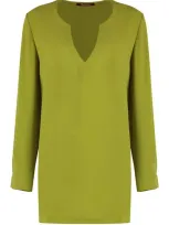 Max Mara Oboli Blouse In Green