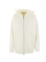 Max Mara Saio Zipup Hoodie In White