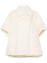 Max Mara Teddy Cape In White