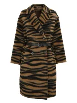 Max Mara Vidim Coat In Wool And Alpaca In Cammello/nero