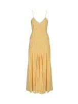 Max Mara Viscose Slip Dress In Light Orange