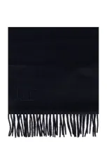 Max Mara Wsdalia Fringed Scarf In Black