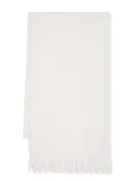 Max Mara 'wsdalia' White Scarf With Fringes