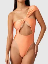 Mbm Swim Aurora One-piece Swimsuit In Coral