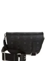 Mcm Mini Aren Visetos Messenger Bag In Black