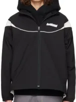 Metalwood Studio Black & White Paneled Track Jacket In Blk Black