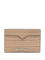 Michael Kors Hudson Notched Cardcase In Grey