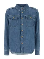 Michael Kors Denim Shirt In Navy