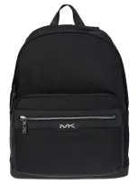 Michael Kors Logo-plaque Backpack In Black