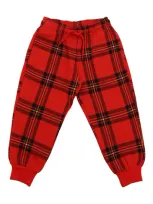 Mini Rodini Check Aop Sweatpants In Red